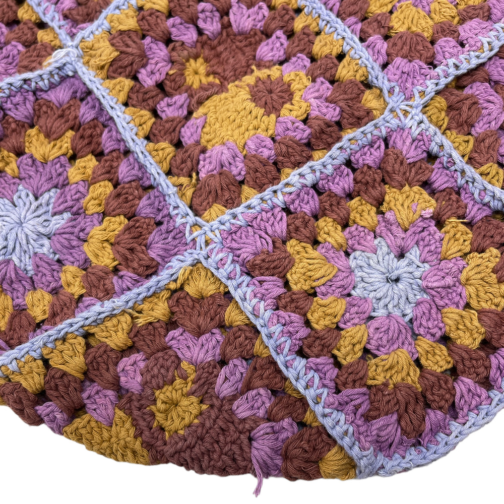 Icon Woven Hobo Grandma Granny Boho Crocheted Afghan Square Bag - Picture 5 of 9
